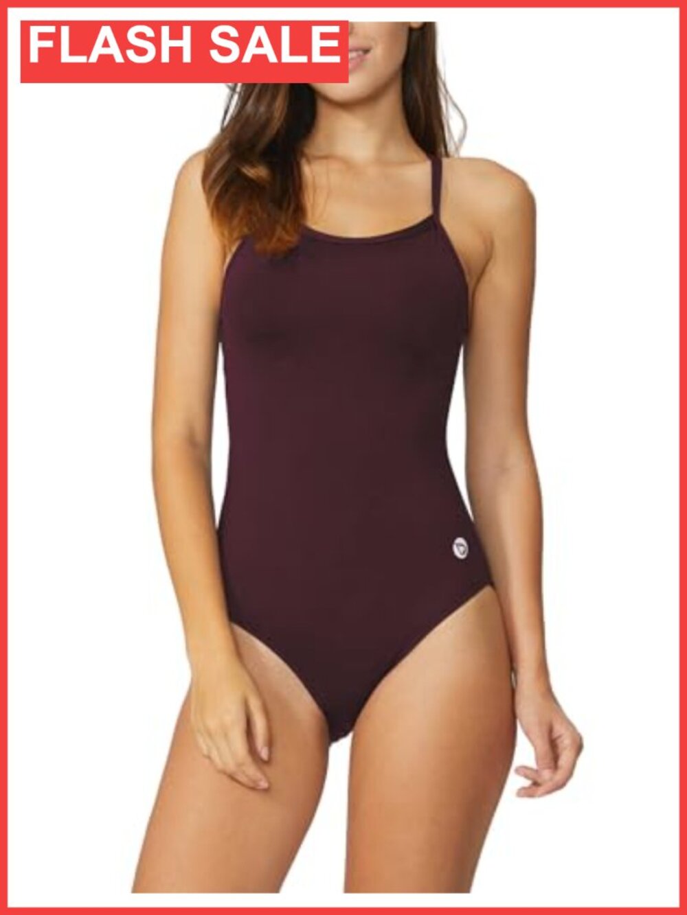 Women's Athletic Adjustable Strap One Piece Swimsuit